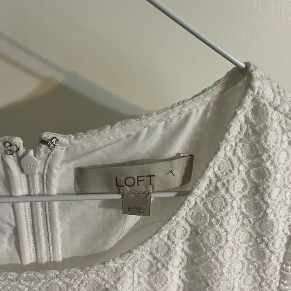 NWT Loft brand white lacy dress, size 8.  Pictures don’t do this dress justice! - Picture 5 of 7